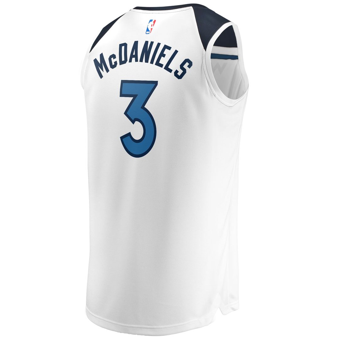 Jaden McDaniels Minnesota Timberwolves Fanatics Fast Break Player Replica Jersey - Association Edition - White