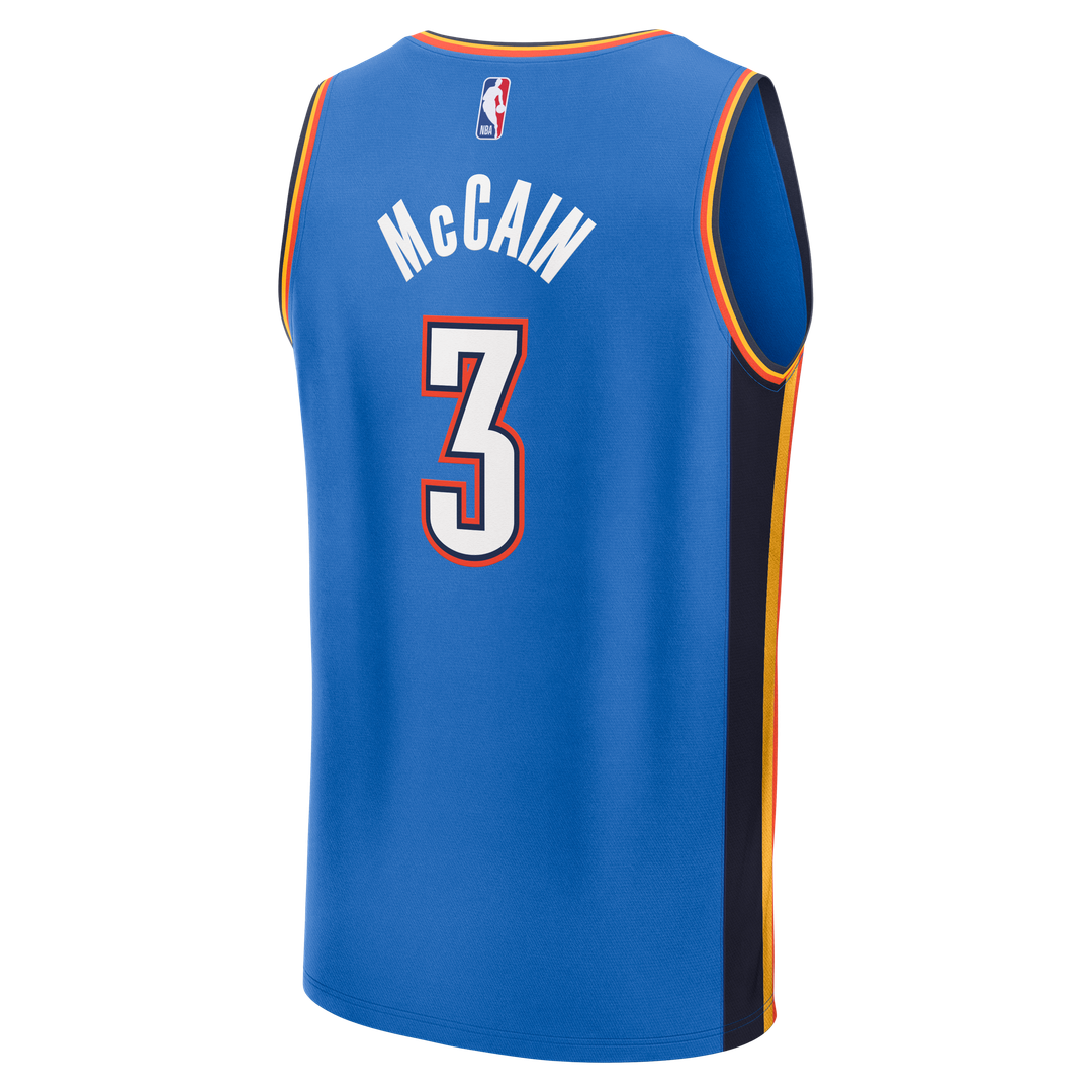 Jared McCain Oklahoma City Thunder Fanatics Fast Break Replica Jersey - Icon Edition - Blue