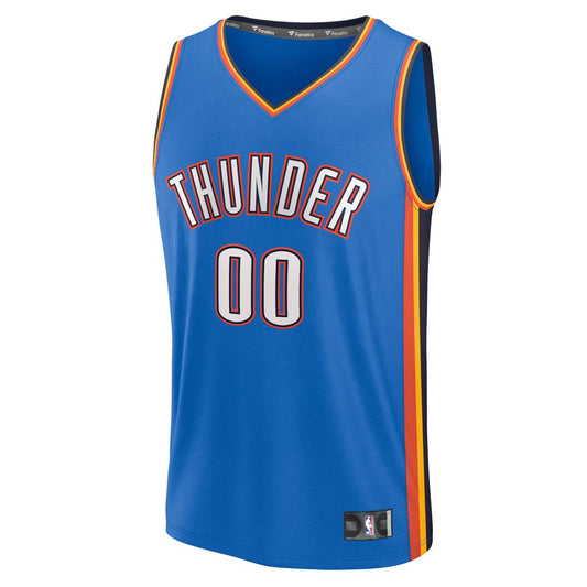 Oklahoma City Thunder Fanatics Fast Break Custom Jersey - Icon Edition - Blue