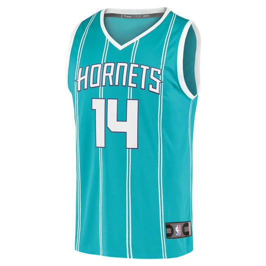Nick Richards Charlotte Hornets Fanatics Fast Break Replica Jersey - Icon Edition - Teal