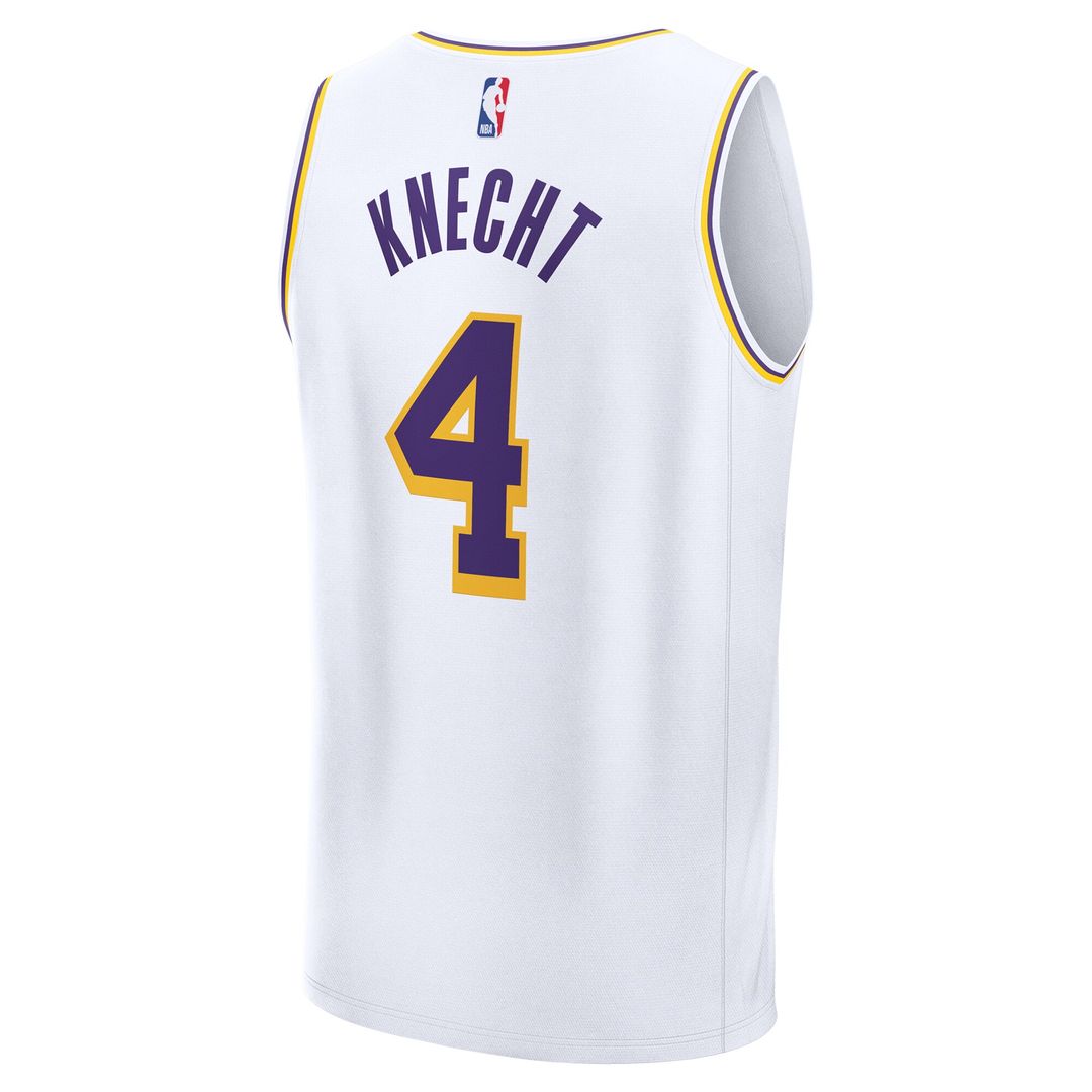 Dalton Knecht Los Angeles Lakers Fanatics Fast Break Player Replica Jersey - Association Edition - White