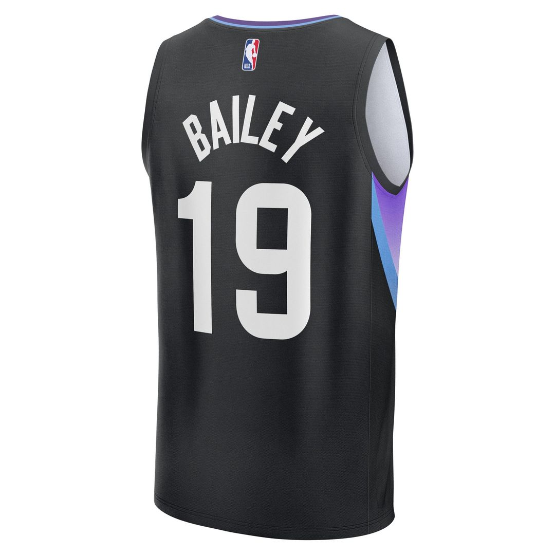 Ace Bailey Utah Jazz Fanatics Youth 2025 NBA Draft First Round Pick Fast Break Replica Jersey - Statement Edition - Black