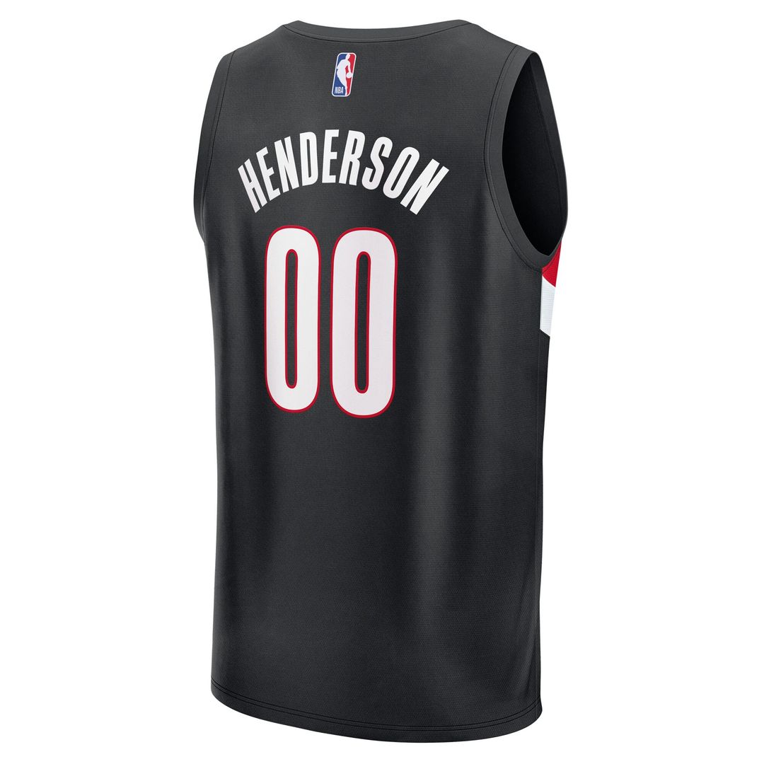 Scoot Henderson Portland Trail Blazers Fanatics Youth Fast Break Player Replica Jersey - Icon Edition - Black
