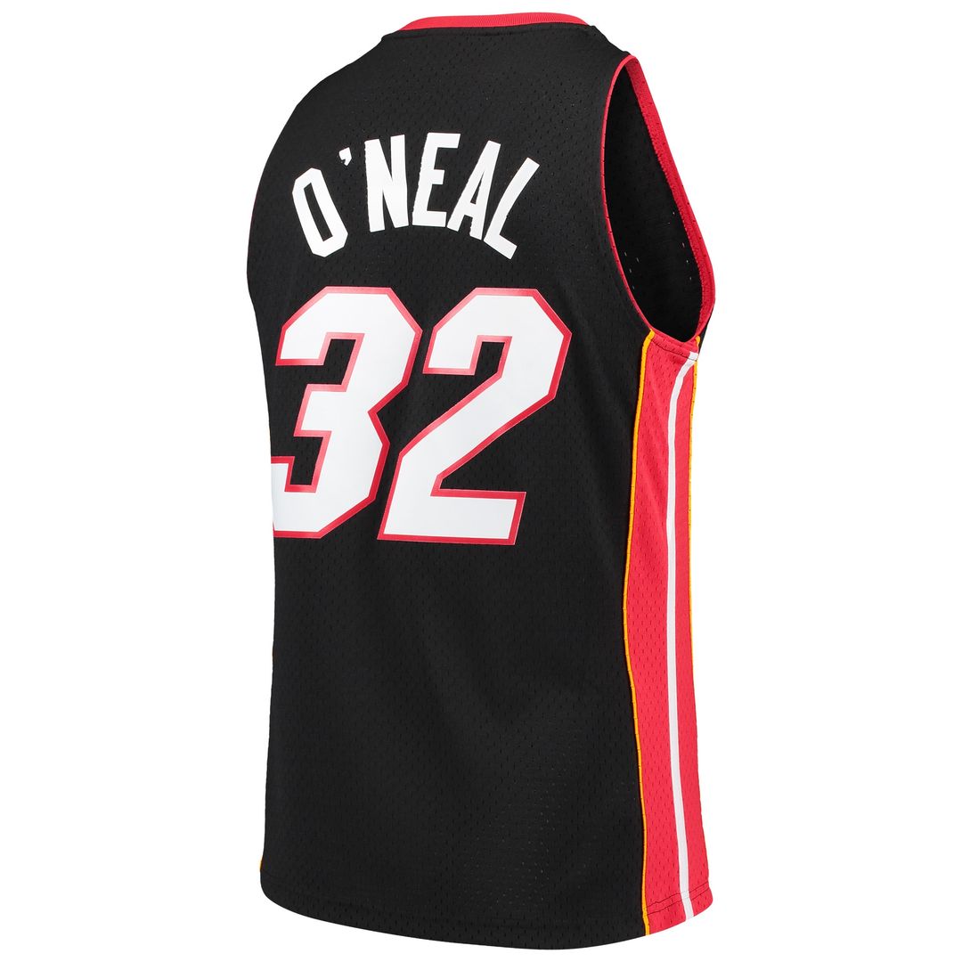 Shaquille O'Neal Miami Heat Mitchell & Ness Hardwood Classics Swingman Jersey - Black