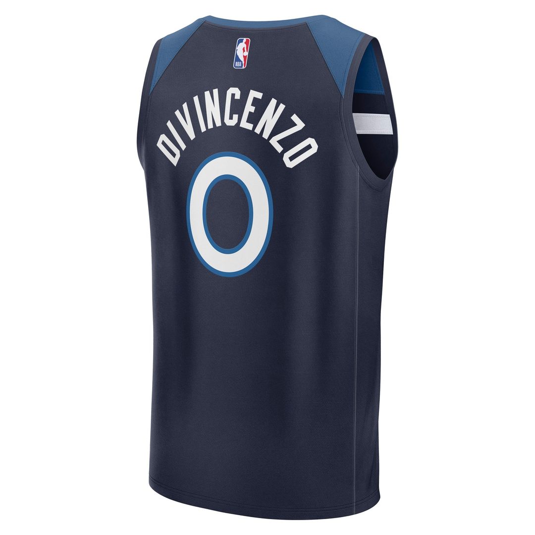 Donte DiVincenzo Minnesota Timberwolves Fanatics Fast Break Player Replica Jersey - Icon Edition - Navy
