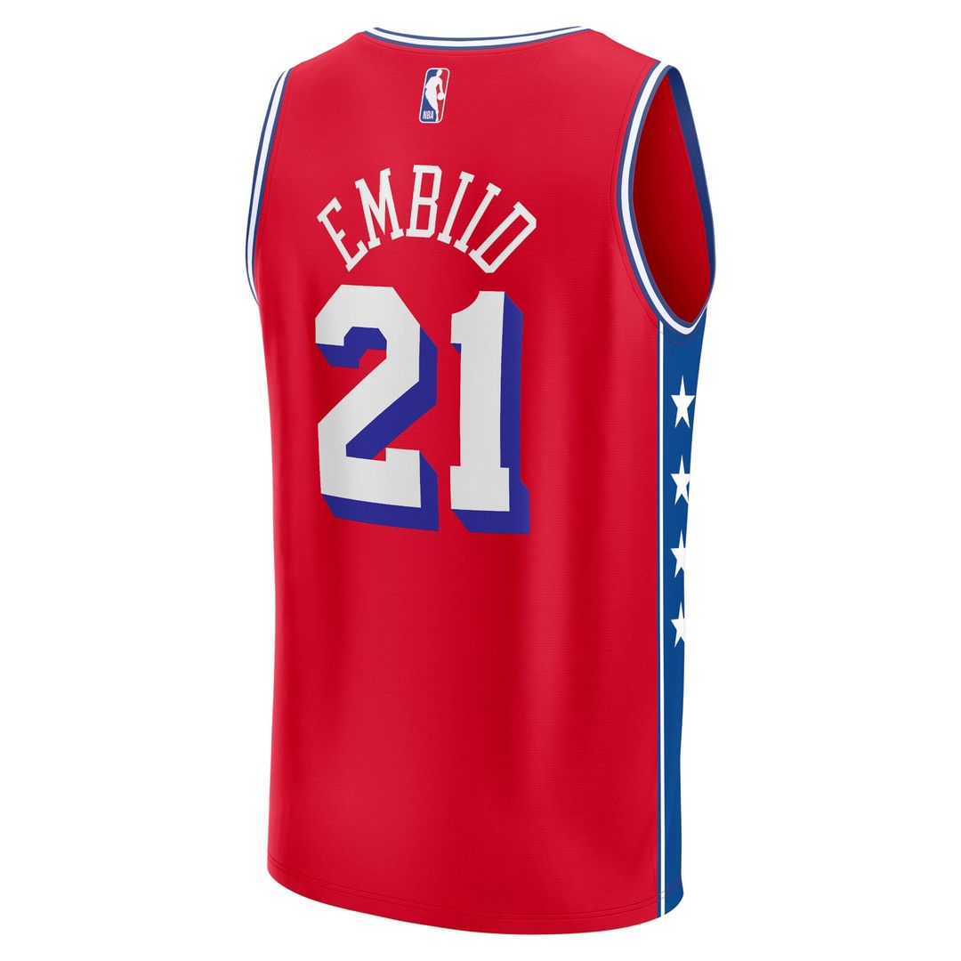 Joel Embiid Philadelphia 76ers Fanatics Fast Break Player Replica Jersey - Statement Edition - Red