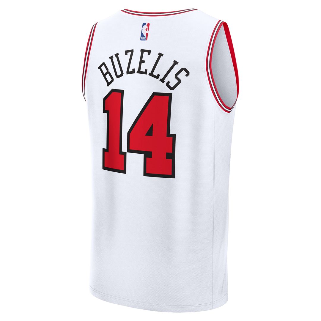 Matas Buzelis Chicago Bulls Fanatics Youth Fast Break Player Replica Jersey - Association - White Edition