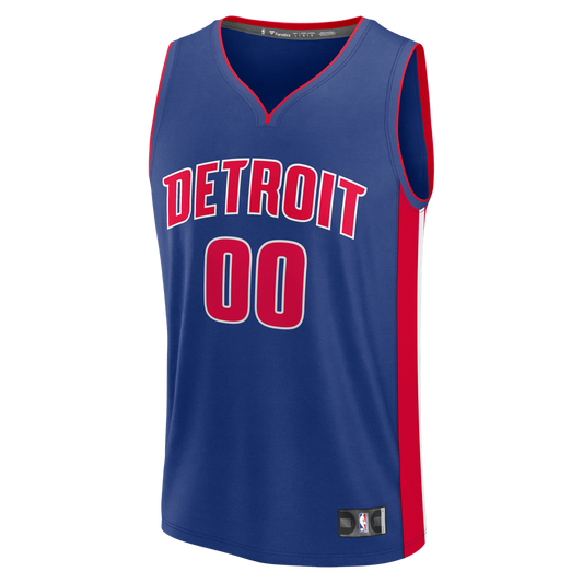 Detroit Pistons Fanatics Youth Fast Break Custom Jersey - Icon Edition - Blue