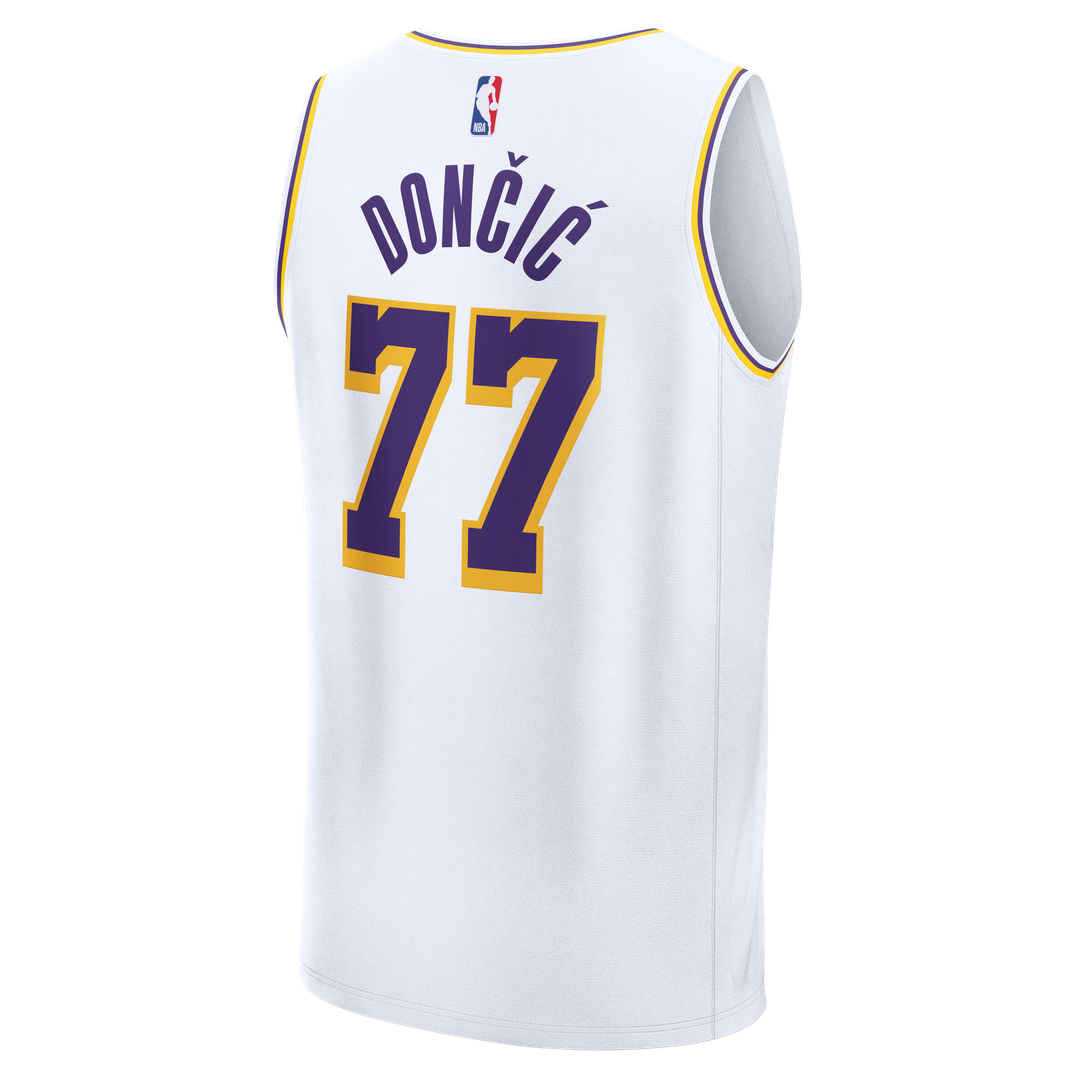 Luka Dončić Los Angeles Lakers Fanatics Youth Fast Break Replica Jersey - White - Association Edition