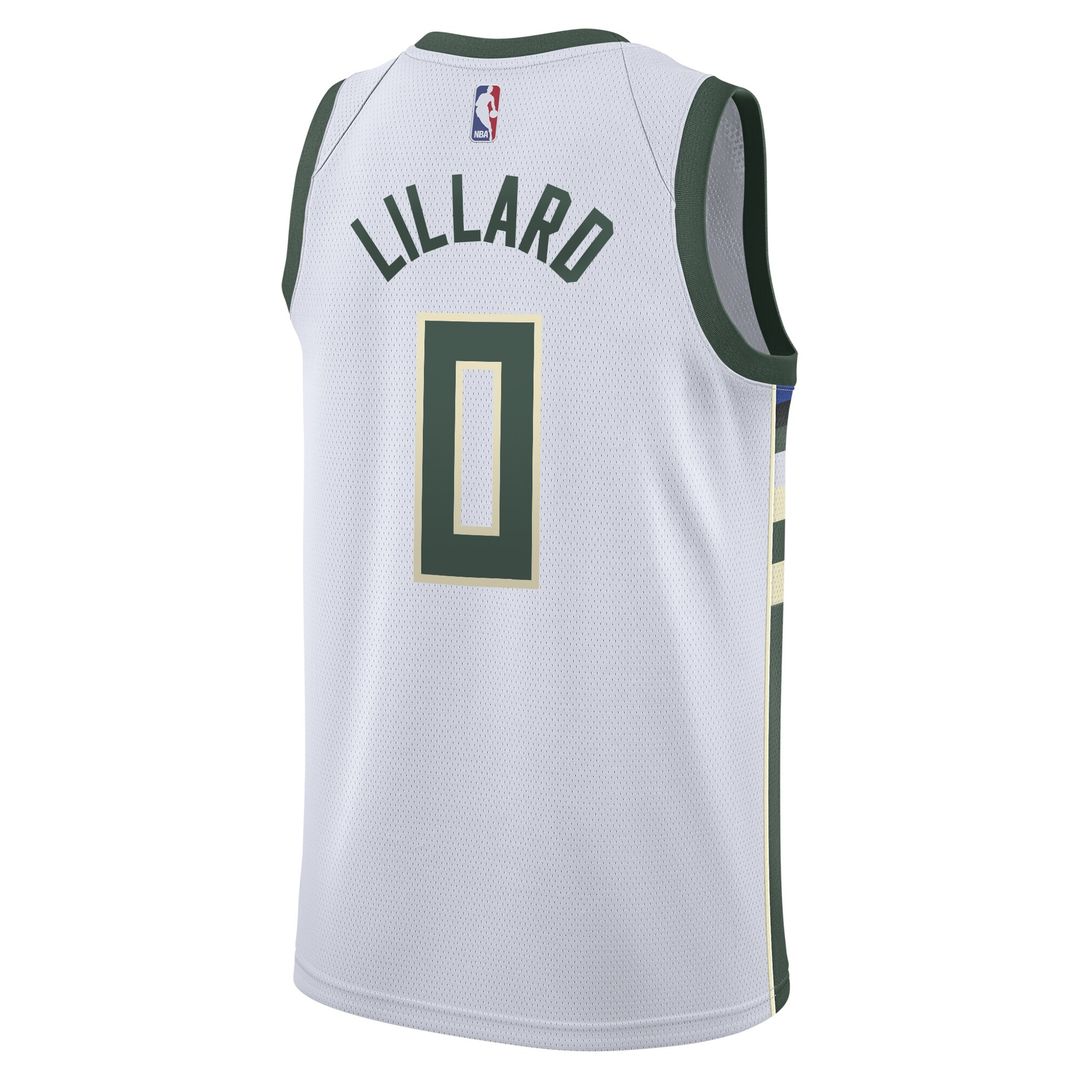 Damian Lillard Milwaukee Bucks Nike Unisex Player Swingman Jersey - Association Edition - White