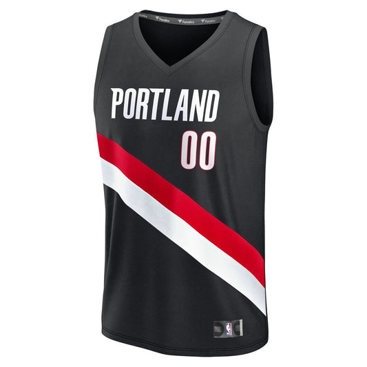 Portland Trail Blazers Fanatics Fast Break Replica Custom Jersey - Icon Edition - Black