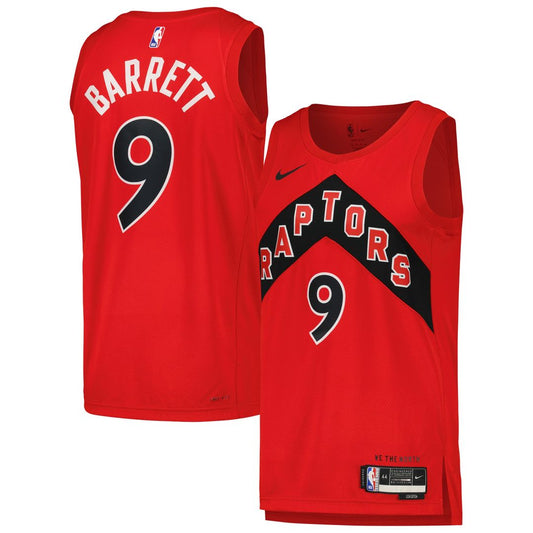 RJ Barrett Toronto Raptors Nike Unisex Player Swingman Jersey - Icon Edition - Red