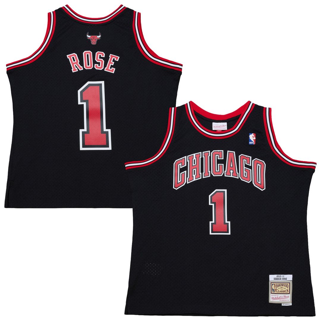 Derrick Rose Chicago Bulls Mitchell & Ness Big & Tall 2010/11 Swingman Jersey - Black