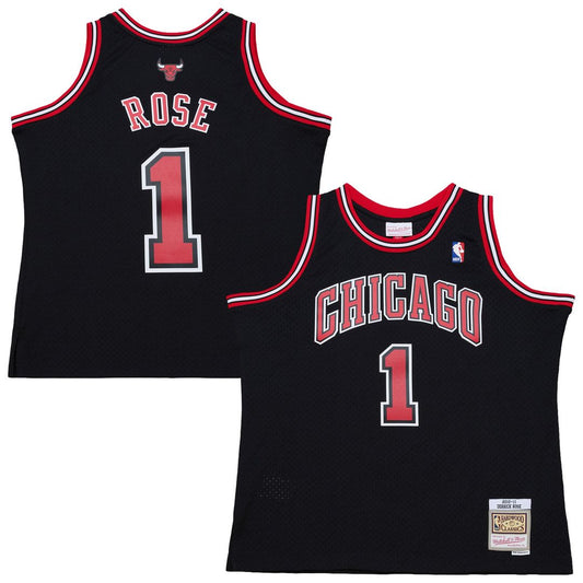 Derrick Rose Chicago Bulls Mitchell & Ness Big & Tall 2010/11 Swingman Jersey - Black