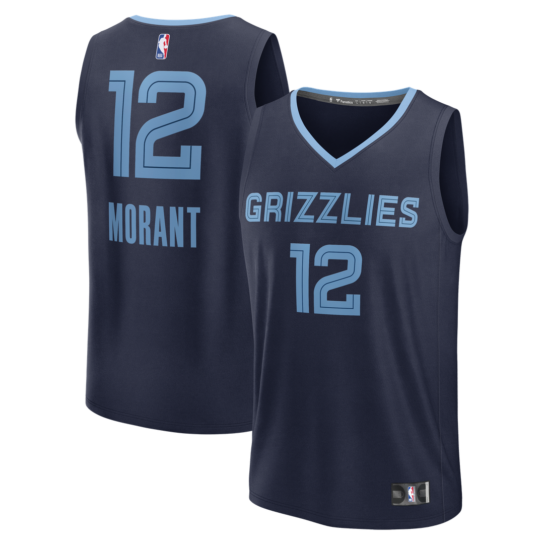 Ja Morant Memphis Grizzlies Fanatics Youth Fast Break Player Replica Jersey - Icon Edition - Navy