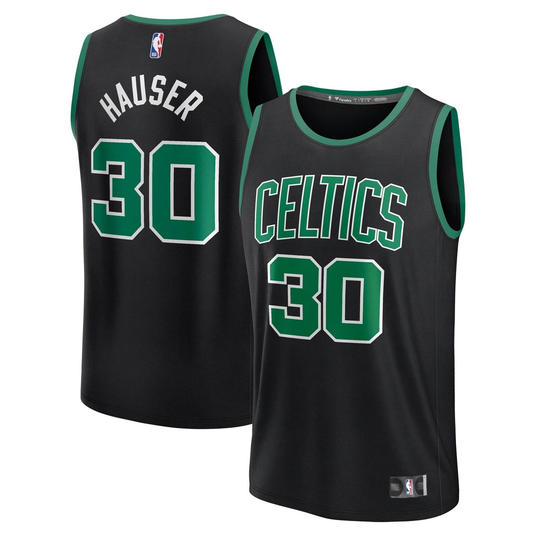 Sam Hauser Boston Celtics Fanatics Fast Break Player Replica Jersey - Statement Edition - Black