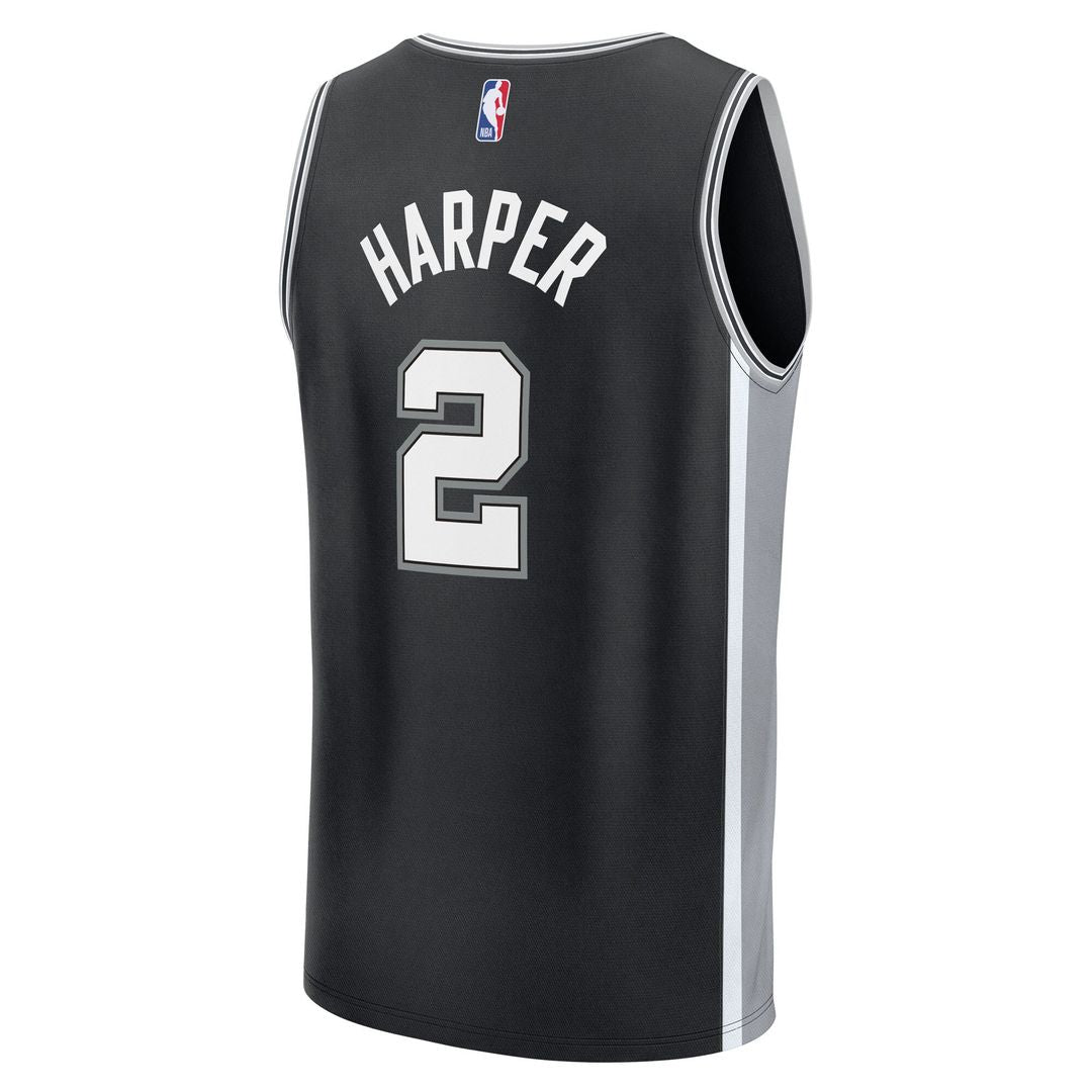 Dylan Harper San Antonio Spurs Fanatics 2025 NBA Draft First Round Pick Fast Break Replica Jersey - Icon Edition - Black