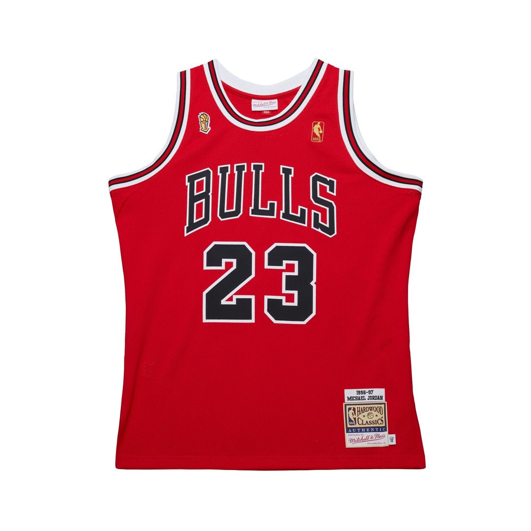 Michael Jordan Chicago Bulls Mitchell & Ness 1996/97 Throwback Authentic Jersey - Red
