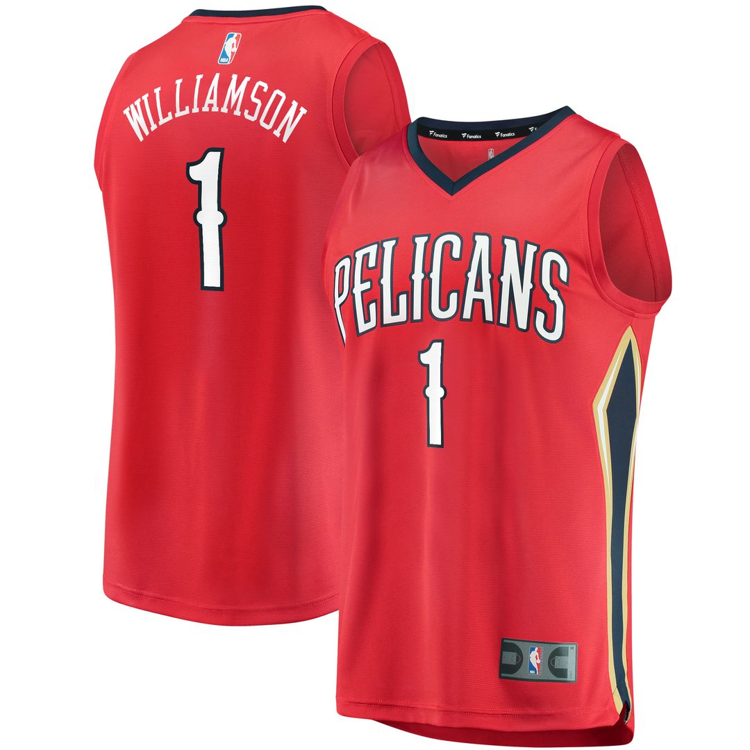 Zion Williamson New Orleans Pelicans Fanatics Replica Fast Break Jersey Navy - Icon Edition
