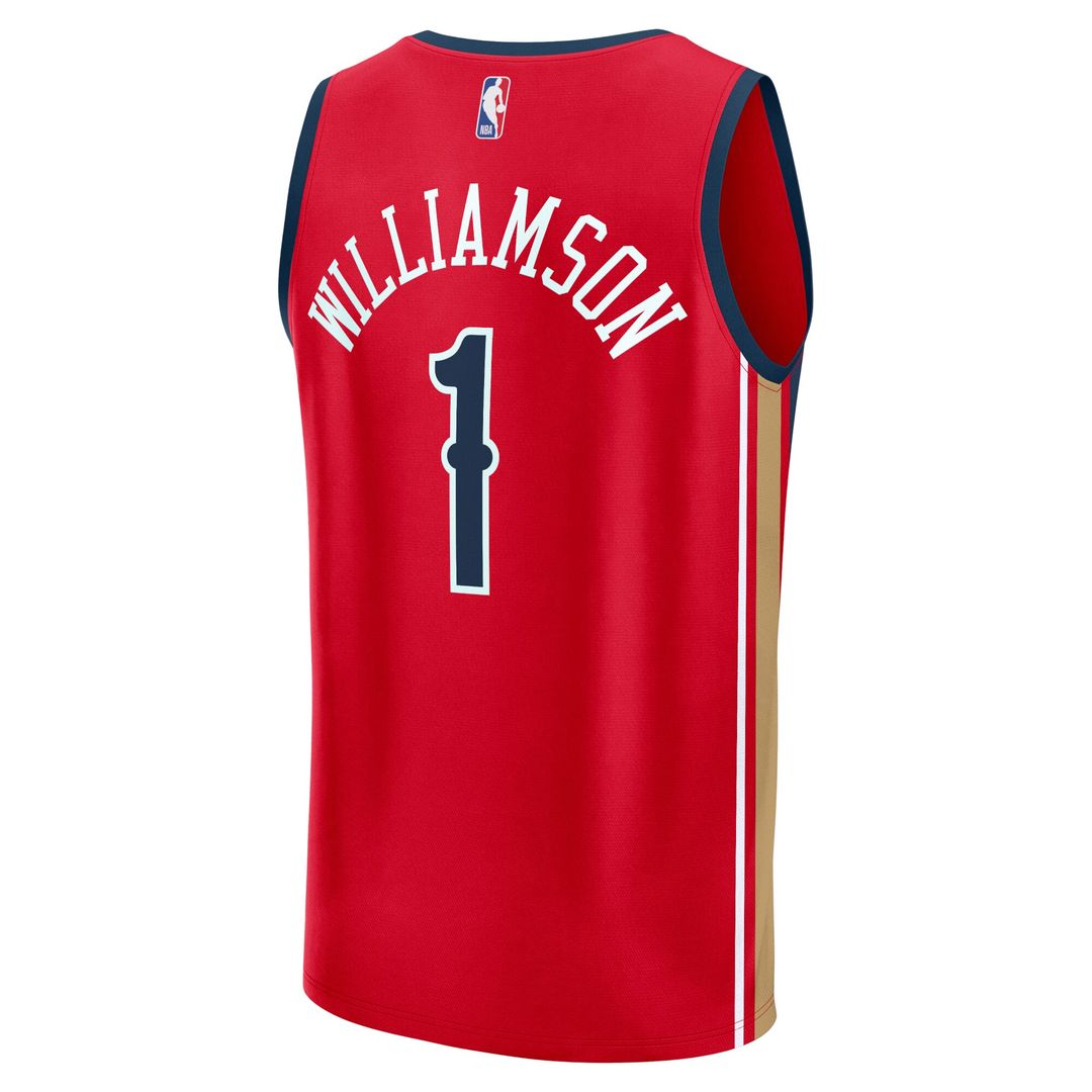 Zion Williamson New Orleans Pelicans Fanatics Fast Break Player Replica Jersey - Statement Edition - Red