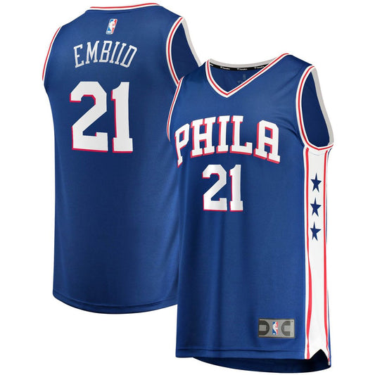 Joel Embiid Philadelphia 76ers Fanatics Fast Break Player Replica Jersey - Icon Edition - Royal