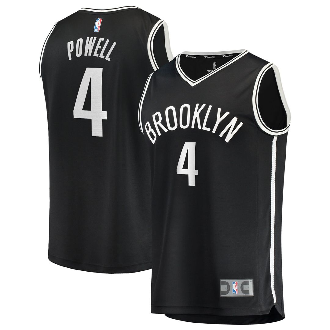 Drake Powell Brooklyn Nets Fanatics Youth Fast Break Replica Jersey - Black - Icon Edition
