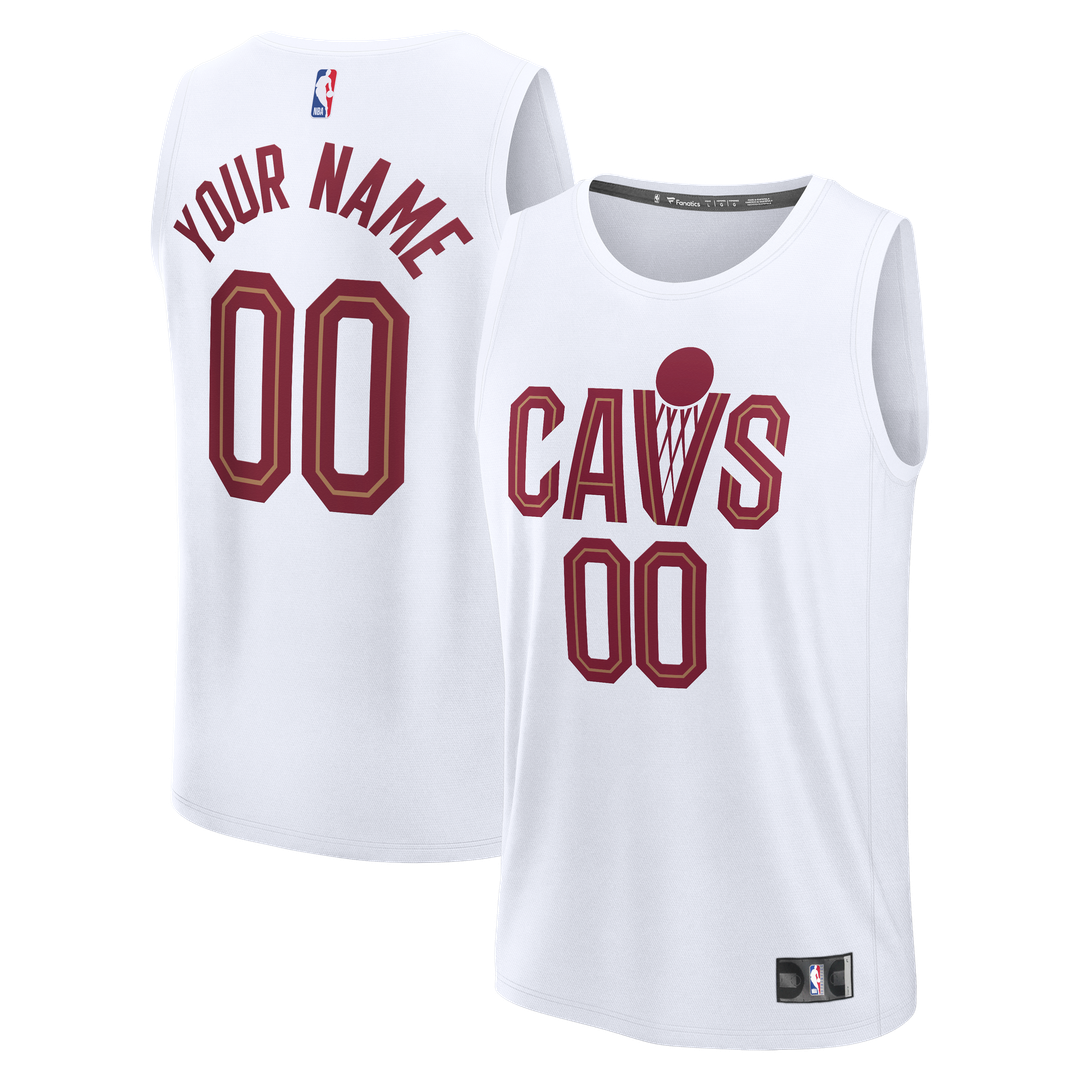 Cleveland Cavaliers Fanatics Fast Break Custom Jersey - Icon Edition - White