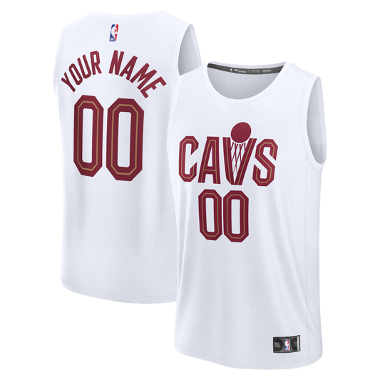 Cleveland Cavaliers Fanatics Fast Break Custom Jersey - Icon Edition - White