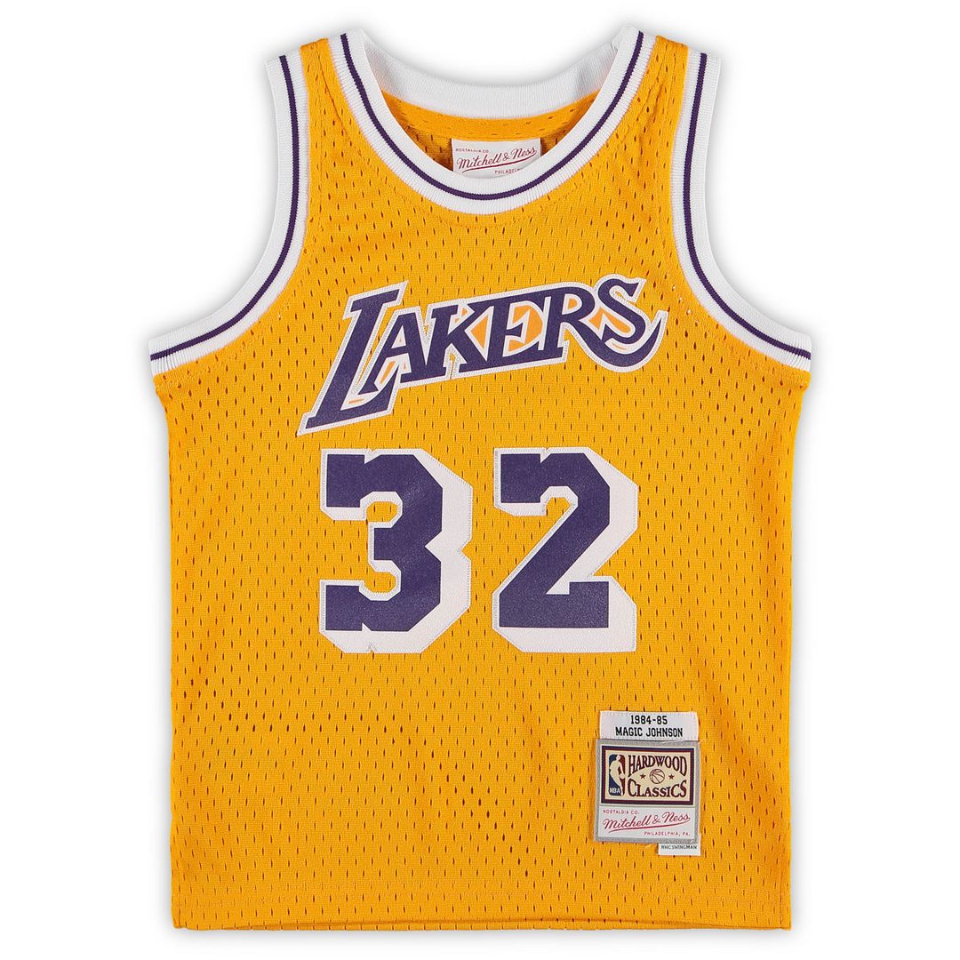 Magic Johnson Los Angeles Lakers Mitchell & Ness Preschool 1984 - 1985 Hardwood Classics Throwback Team Jersey - Gold