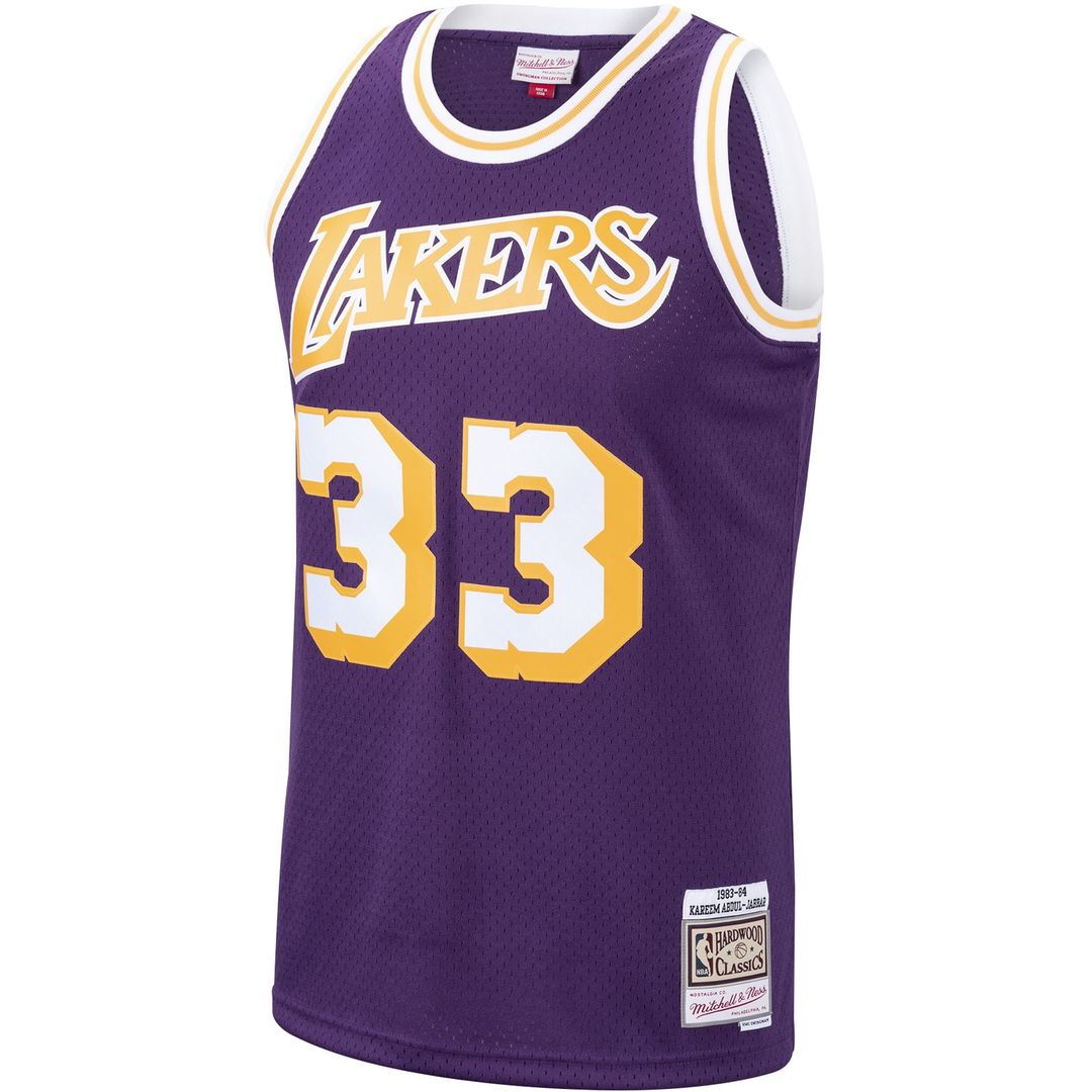 Kareem Abdul - Jabbar Los Angeles Lakers Mitchell & Ness Hardwood Classics Swingman Jersey - Purple