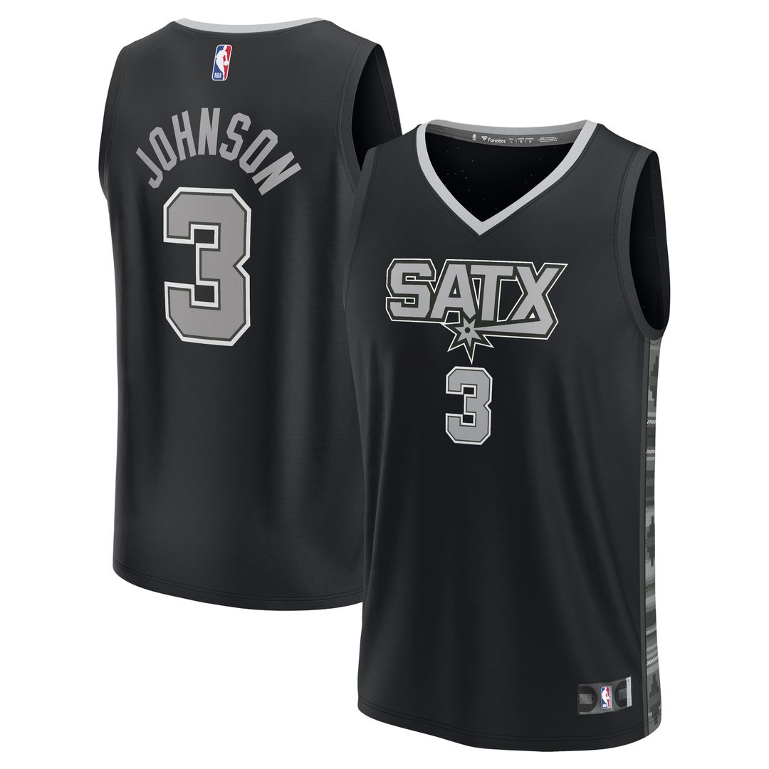 Keldon Johnson San Antonio Spurs Fanatics Fast Break Player Replica Jersey - Statement Edition - Black