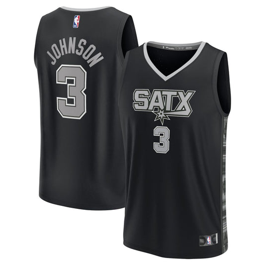 Keldon Johnson San Antonio Spurs Fanatics Fast Break Player Replica Jersey - Statement Edition - Black
