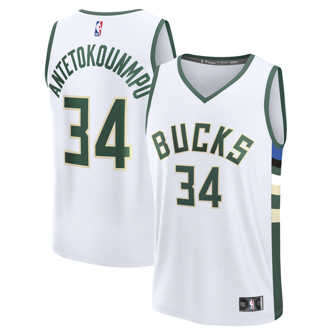 Giannis Antetokounmpo Milwaukee Bucks Fanatics Fast Break Player Replica Jersey - Association Edition - White