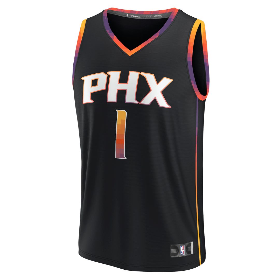 Devin Booker Phoenix Suns Fanatics Fast Break Player Replica Jersey - Statement Edition - Black