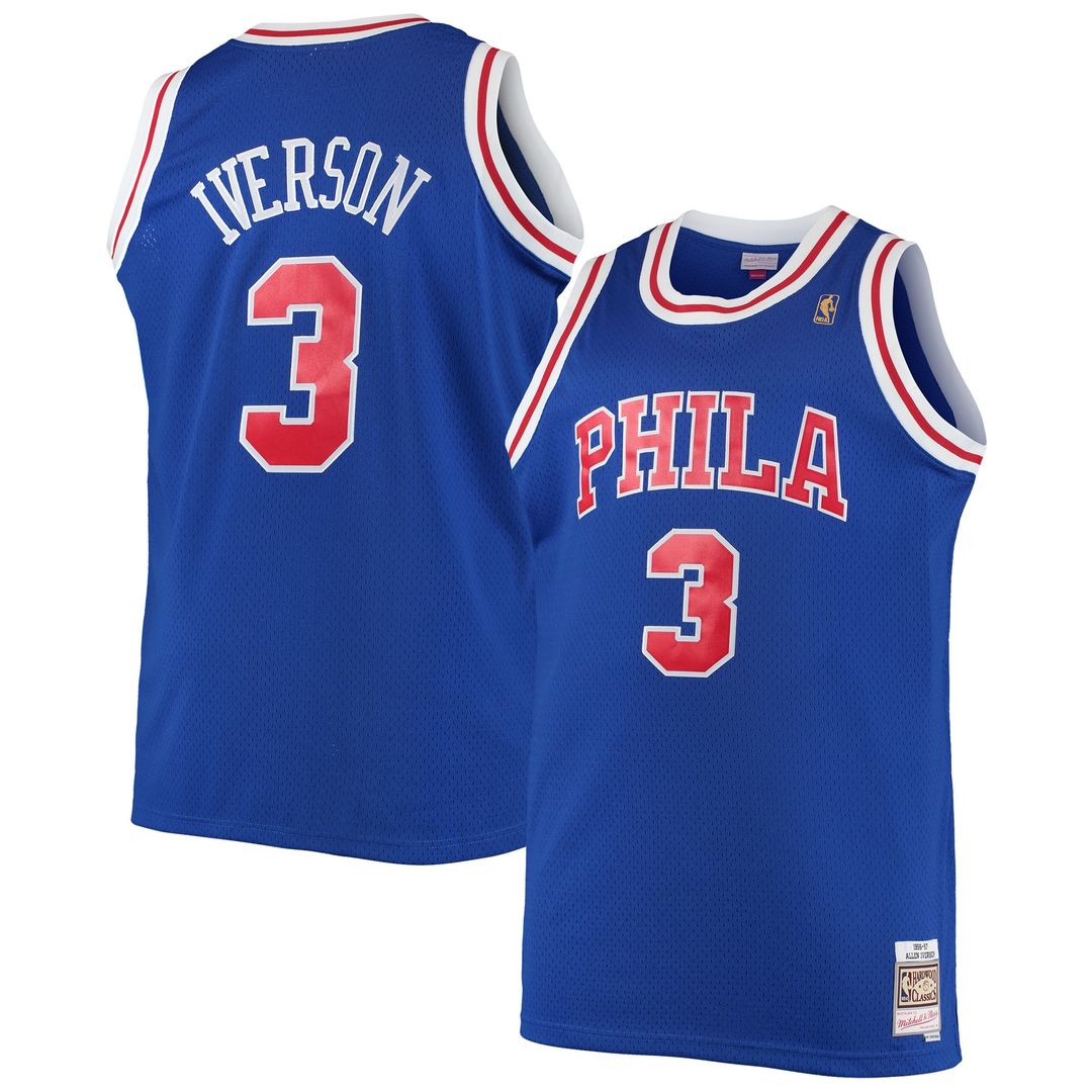Allen Iverson Philadelphia 76ers Mitchell & Ness 1996/97 Big & Tall Hardwood Classics Swingman Jersey - Red