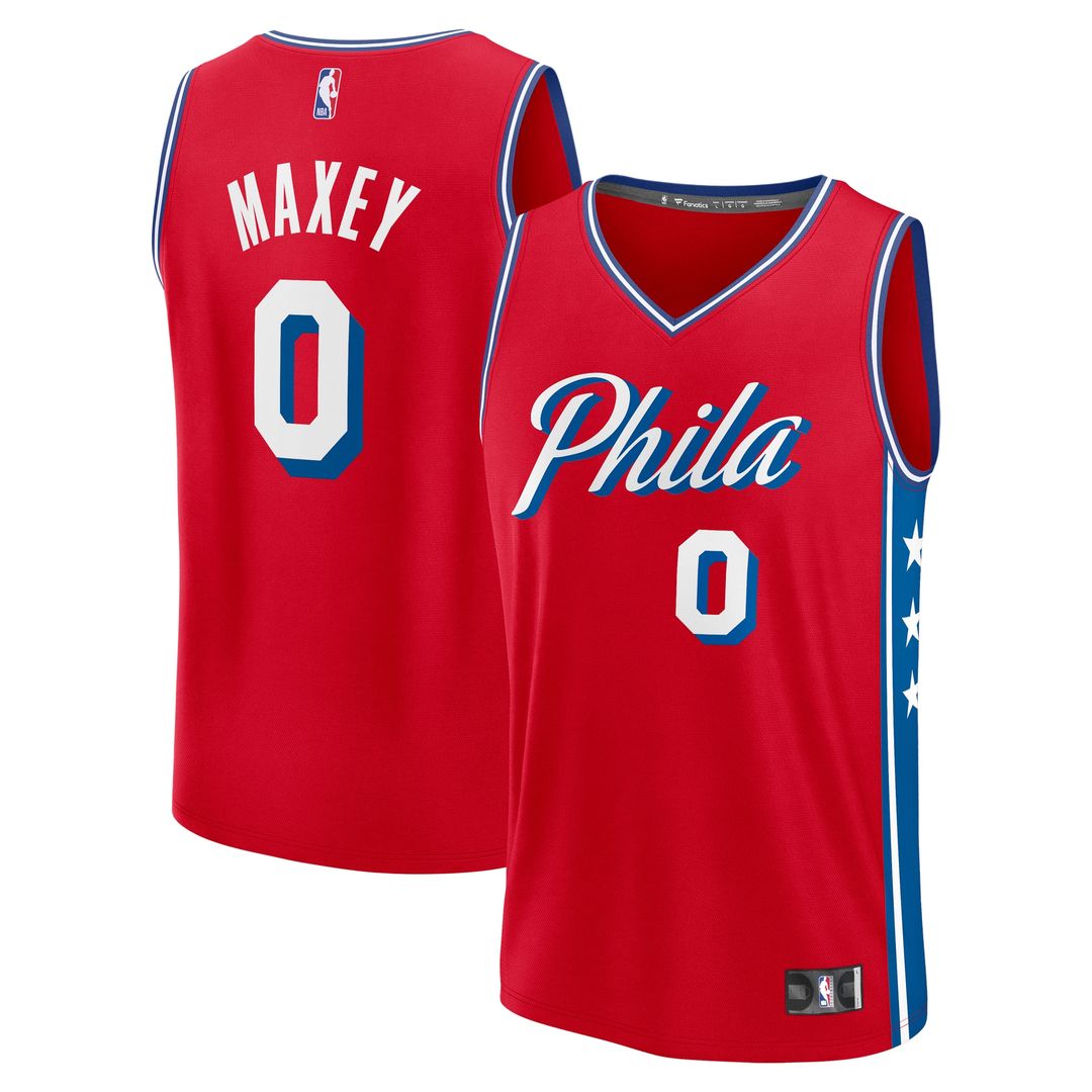 Tyrese Maxey Philadelphia 76ers Fanatics Fast Break Player Replica Jersey - Statement Edition - Red