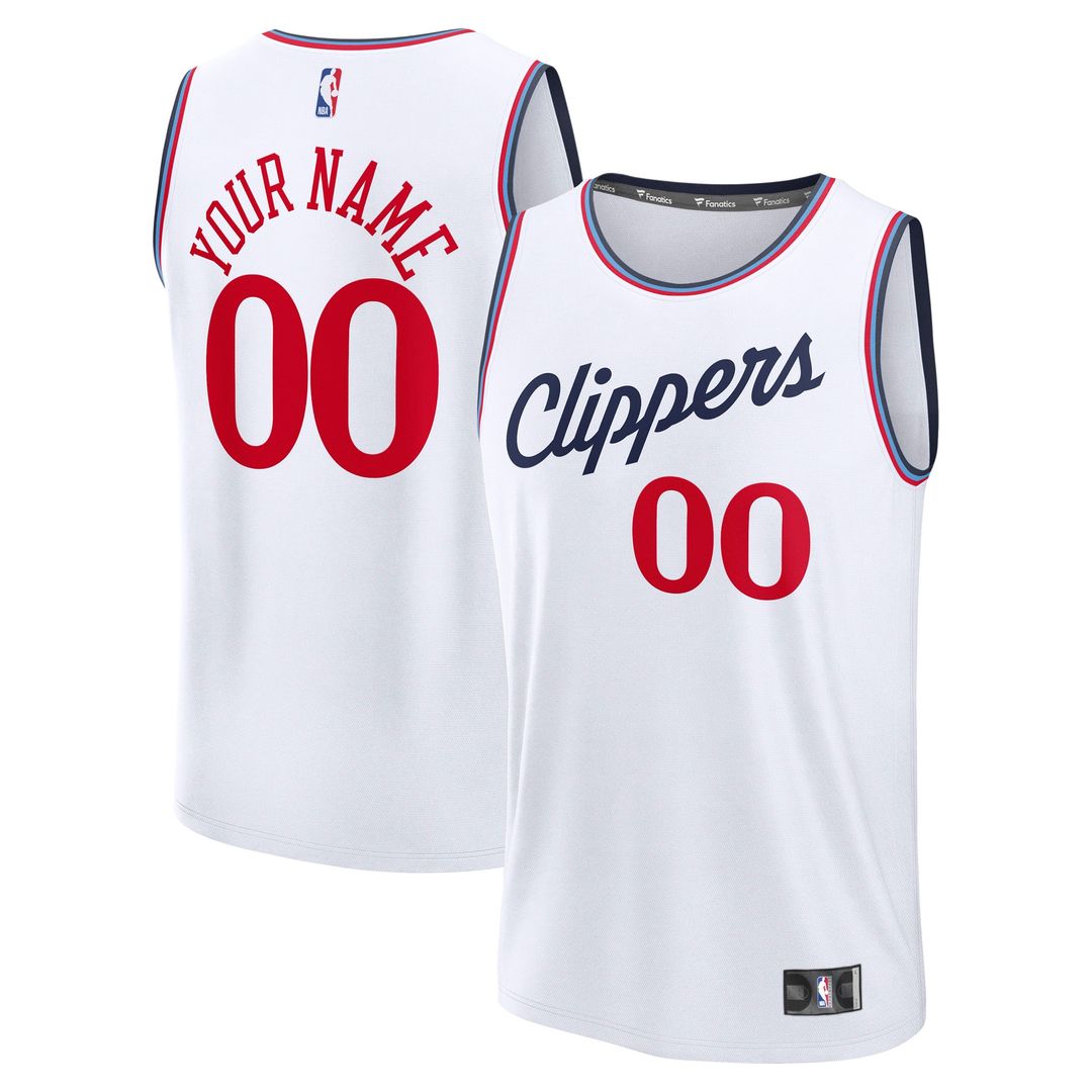 LA Clippers Fanatics Fast Break Custom Jersey - Statement Edition - Red