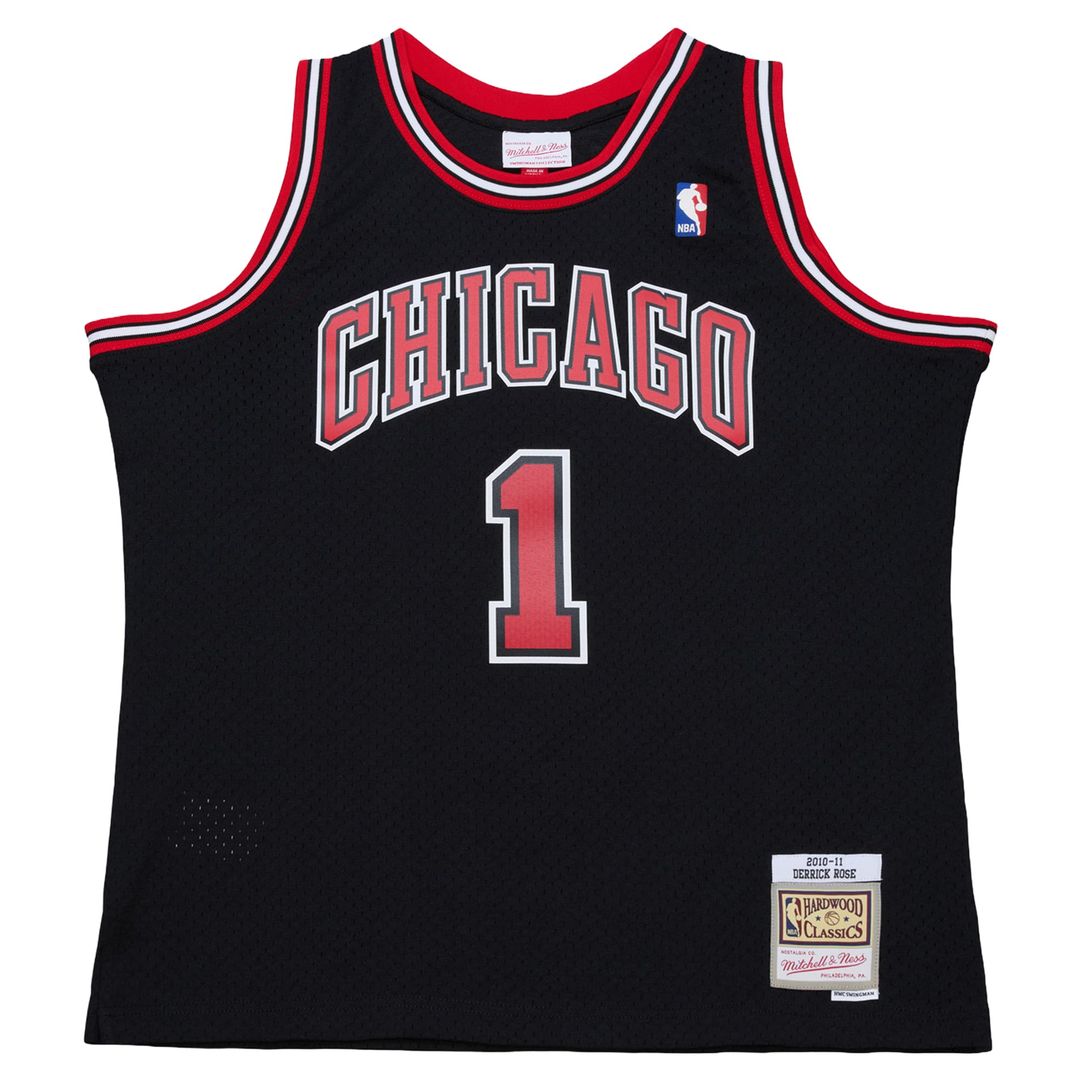 Derrick Rose Chicago Bulls Mitchell & Ness Big & Tall 2010/11 Swingman Jersey - Black