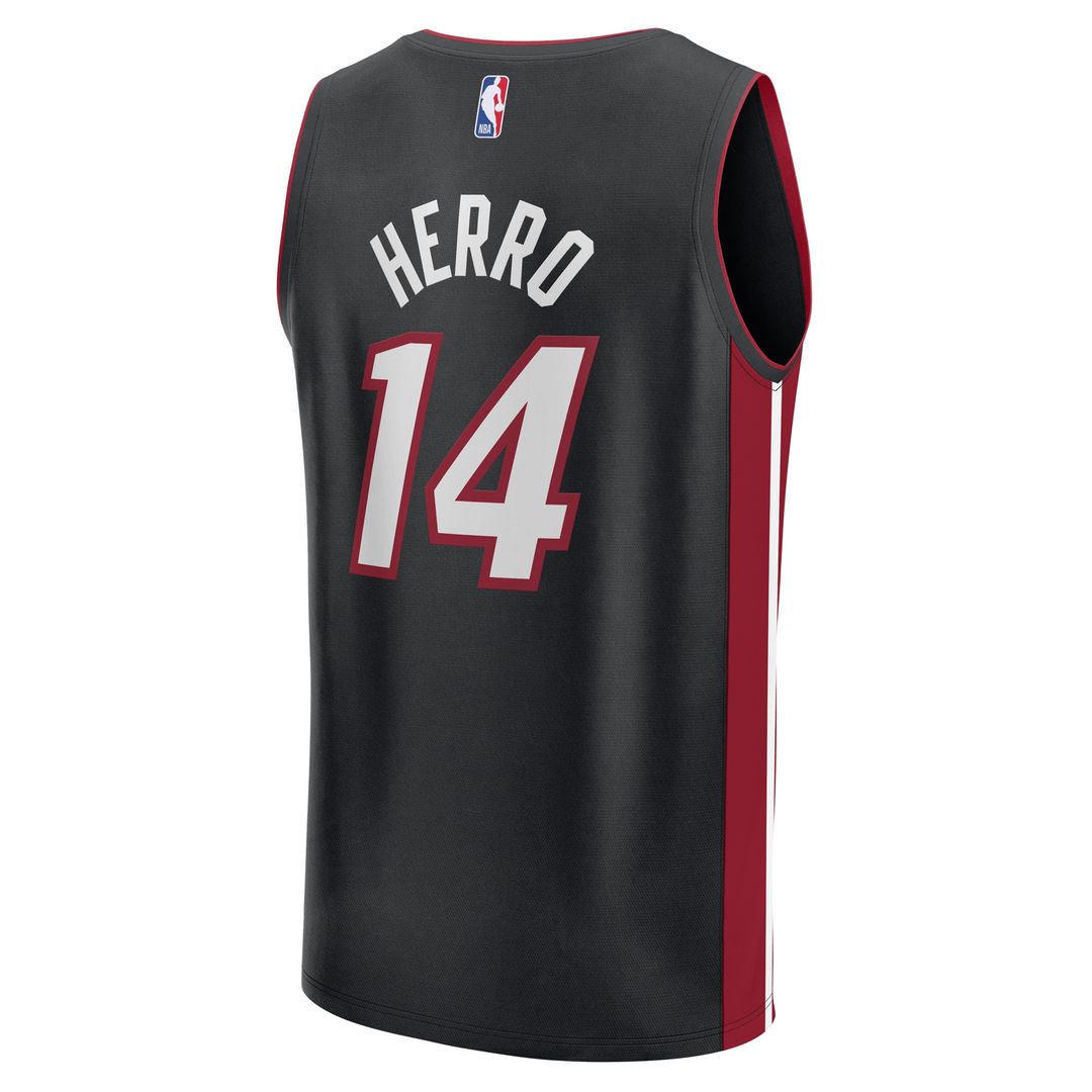 Tyler Herro Miami Heat Fanatics Fast Break Player Replica Jersey - Black - Icon Edition