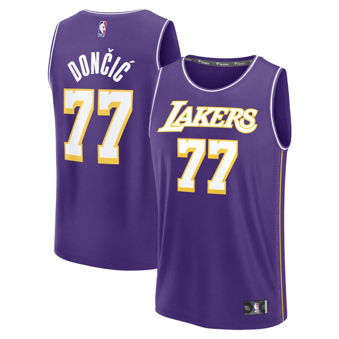 Luka Dončić Los Angeles Lakers Fanatics Youth Fast Break Jersey - Statement Edition - Purple