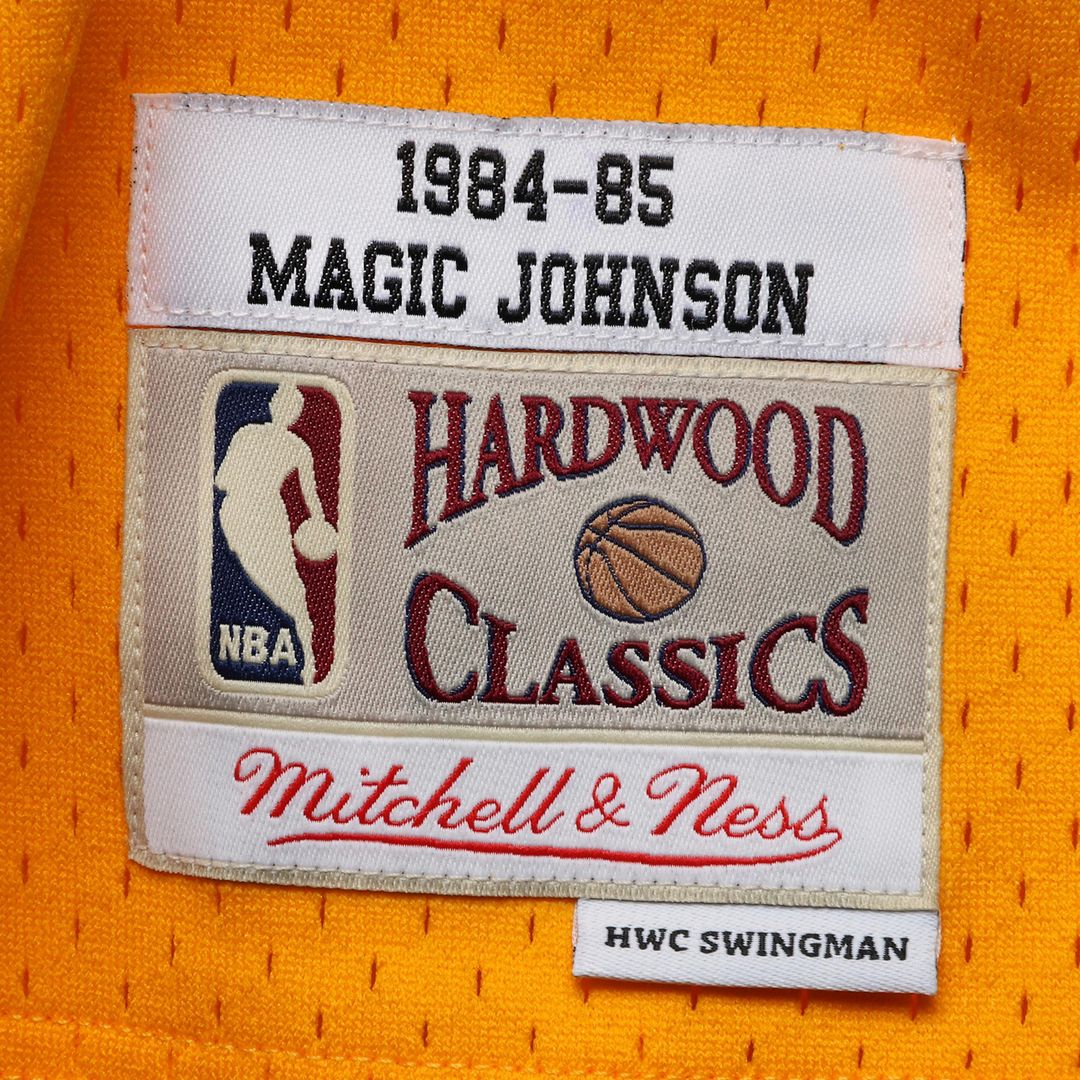 Magic Johnson Los Angeles Lakers Mitchell & Ness 1984/85 Hardwood Classics Swingman Jersey - Gold