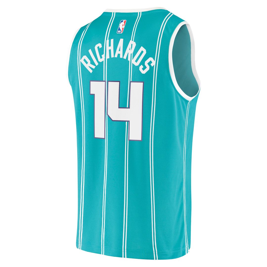 Nick Richards Charlotte Hornets Fanatics Fast Break Replica Jersey - Icon Edition - Teal