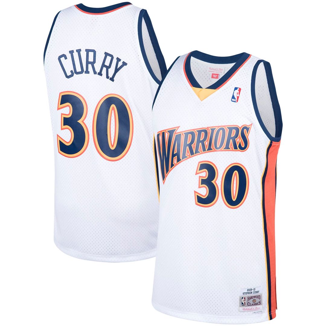 Stephen Curry Golden State Warriors Mitchell & Ness Hardwood Classics Swingman Jersey - Orange