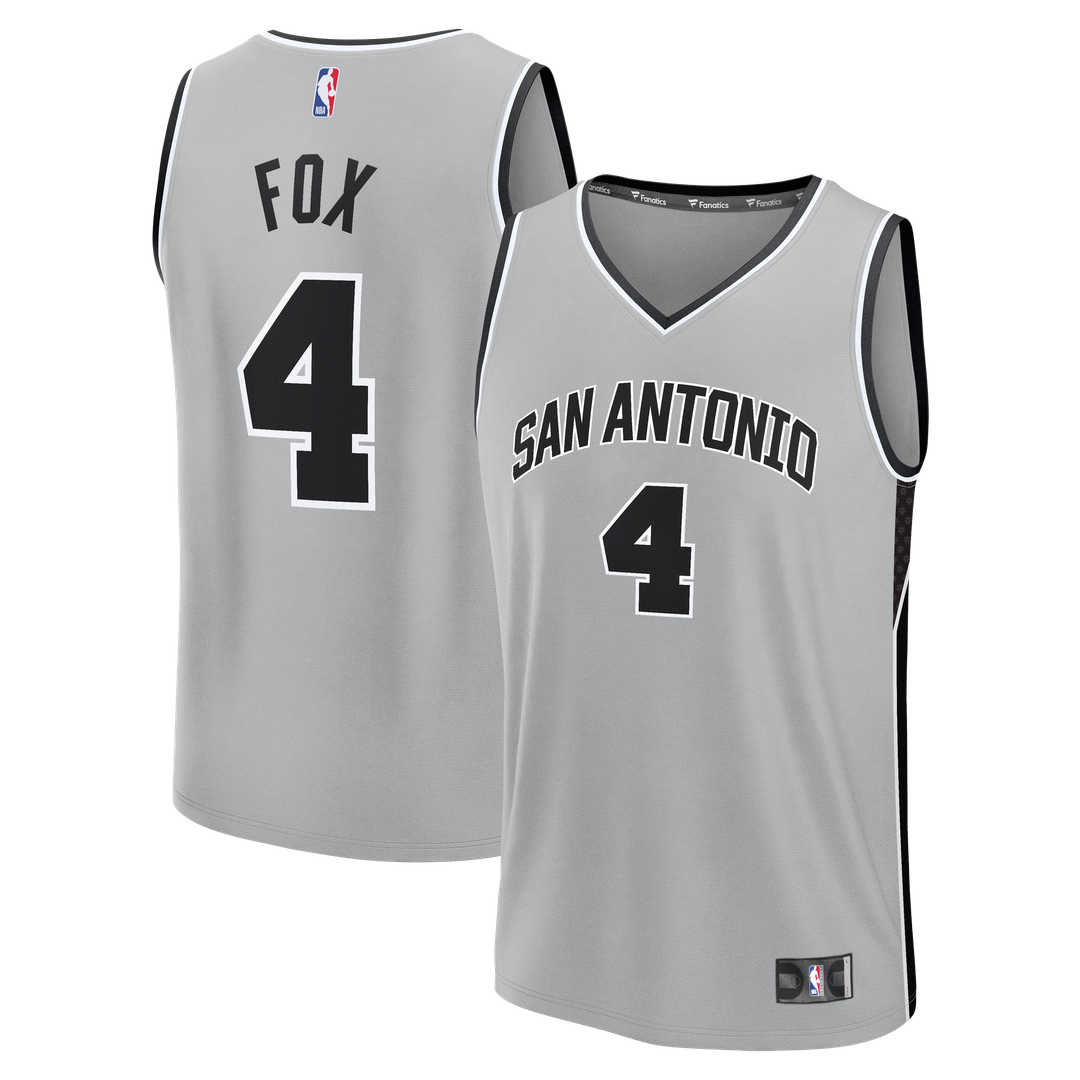 De'Aaron Fox San Antonio Spurs Fanatics Youth Fast Break Jersey - Statement Edition - Silver