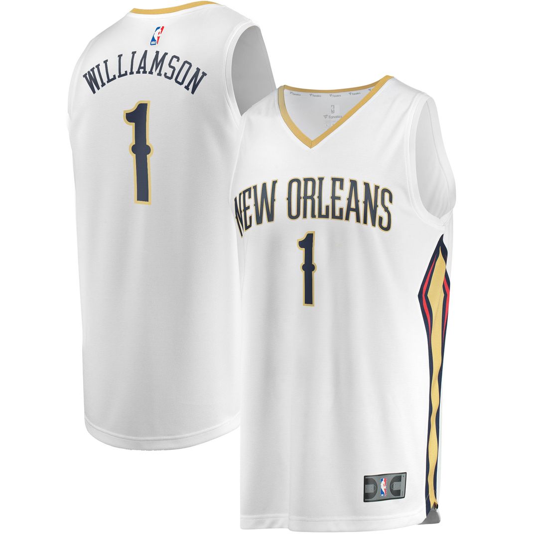 Zion Williamson New Orleans Pelicans Fanatics Replica Fast Break Jersey White - Association Edition