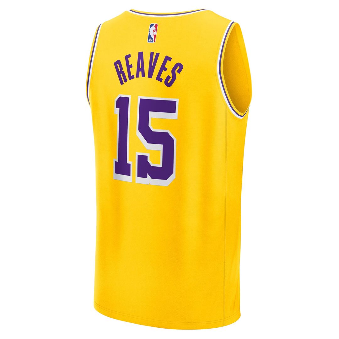 Austin Reaves Los Angeles Lakers Fanatics Youth Fast Break Replica Jersey - Gold - Icon Edition