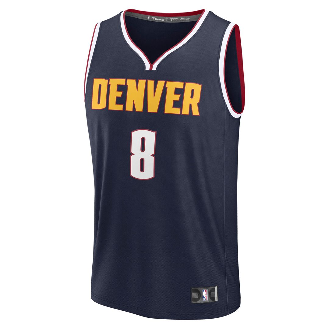 Peyton Watson Denver Nuggets Fanatics Fast Break Player Replica Jersey - Icon Edition - Navy