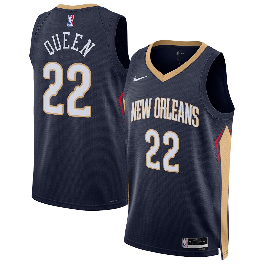 Derik Queen New Orleans Pelicans Nike Unisex Swingman Jersey - Icon Edition - Navy