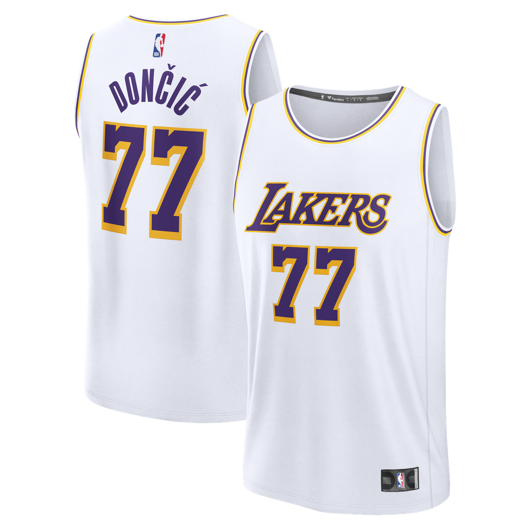 Luka Dončić Los Angeles Lakers Fanatics Youth Fast Break Replica Jersey - White - Association Edition