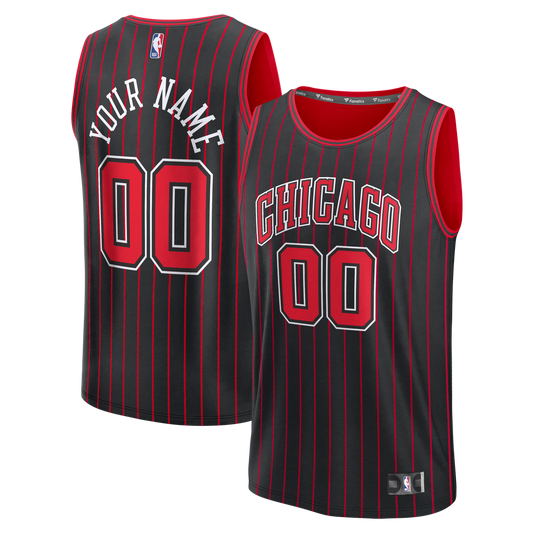 Chicago Bulls Fanatics Fast Break Custom Jersey - Icon Edition - Black